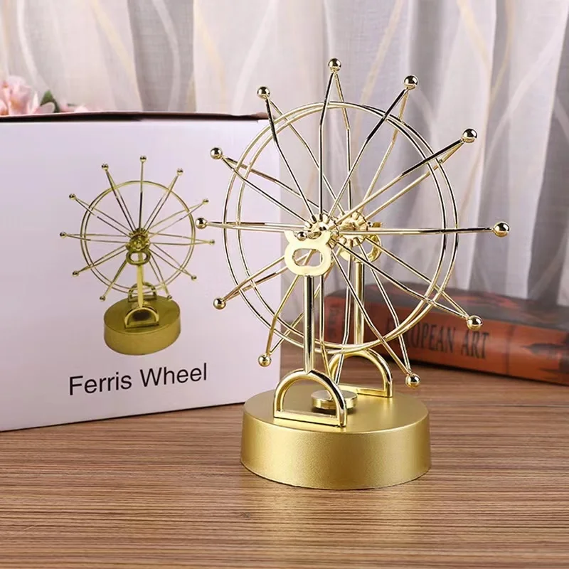

Newton Pendulum Ball Nordic Ferris Wheel Balance Ball Golden Perpetual Motion Physics Science Toy School Teaching Supplies
