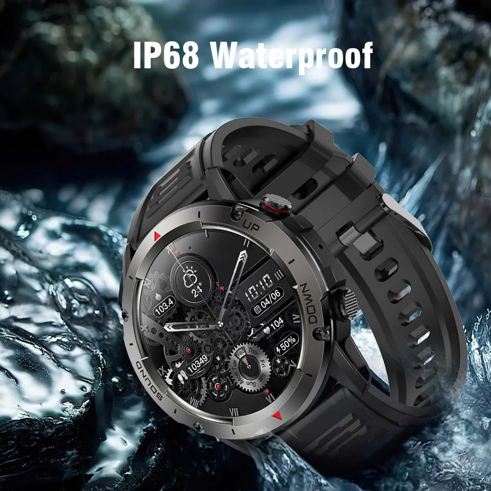 SENBONO  Ʈ ġ   ̾ 400mAh ͸ IP68  1.39  ȭ ߿  Smartwatch 
