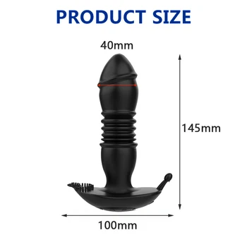 Huge Dildo Vibrators Anus Butt Plug Male Prostate Massager Adult Toys Anal Vibrator Remote Telescopic Vibrator Sex Toys for Men 6