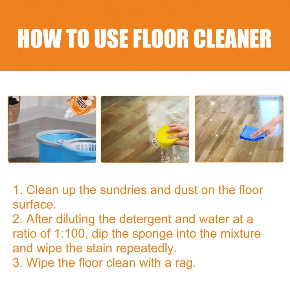 Grease Remover for Floors Floor Cleaner for Wooden Floors Powerful Wood Floor Cleaner Removes Dirt Polishes Tiles Brightens