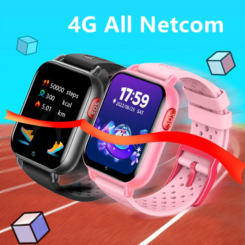 Relógio Inteligente Infantil com Gps Wifi Suporte Bluetooth Temperatura Corporal Rastreamento de fc e bp Relógio 4g Sim em Hebraico t7 Whatsapp - Image 4