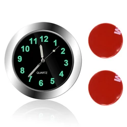 Luminous Quartz Car Vent Clock with Clip - Stylish Car Accessory (43MM Silver)
