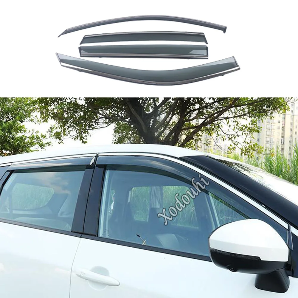 

Plastic Window Visor Awnings Shelters Vent Shades Sun Rain Deflector Guard Car For Nissan X-trail Xtrail Rogue 2021 2022 2023