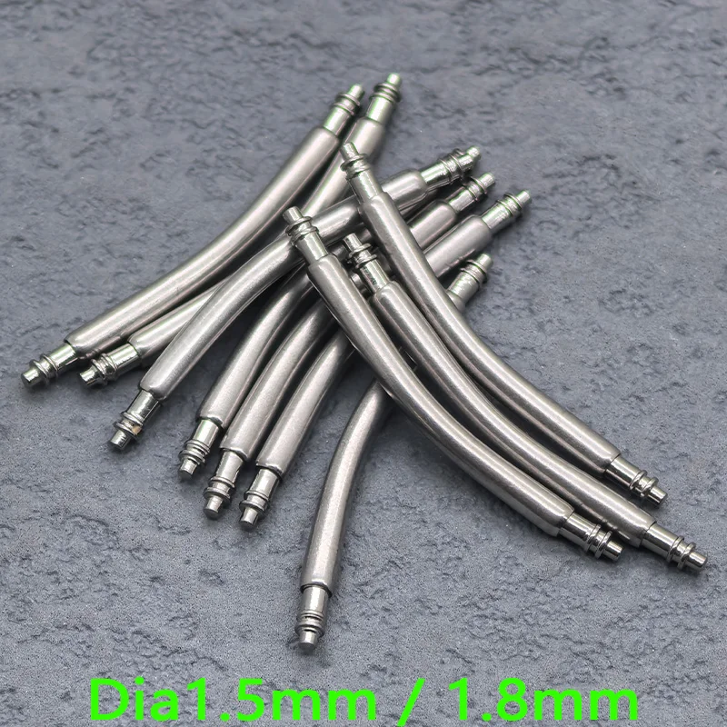 Curved Spring Bar Watch Strap Link Pins - Stainless Steel, Various Diameter and Width Options (10/20PCS)