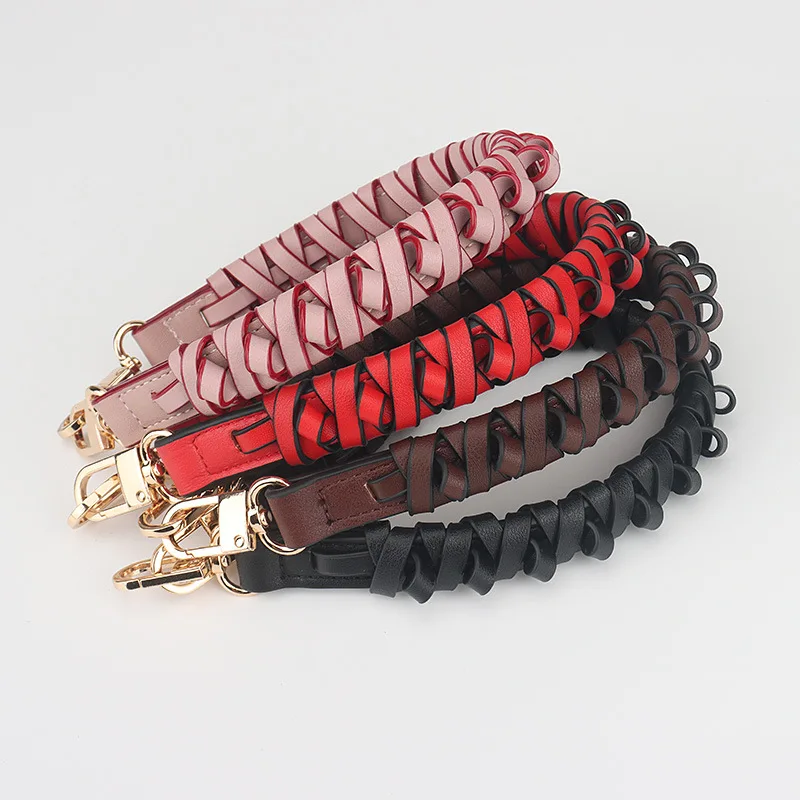 High Quality Weave Short Bag Strap Bucket bag Thick Wrist Strap Fashion Weave Handbag Strap