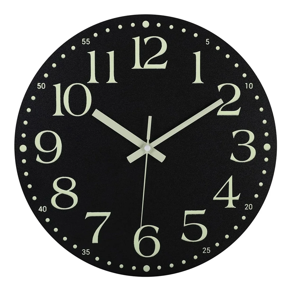 

Luminous Wall Cloc,12 Inch Silent Non-Ticking Battery Operated Clock, Lighted Wall Clock Decoration for Bedroom