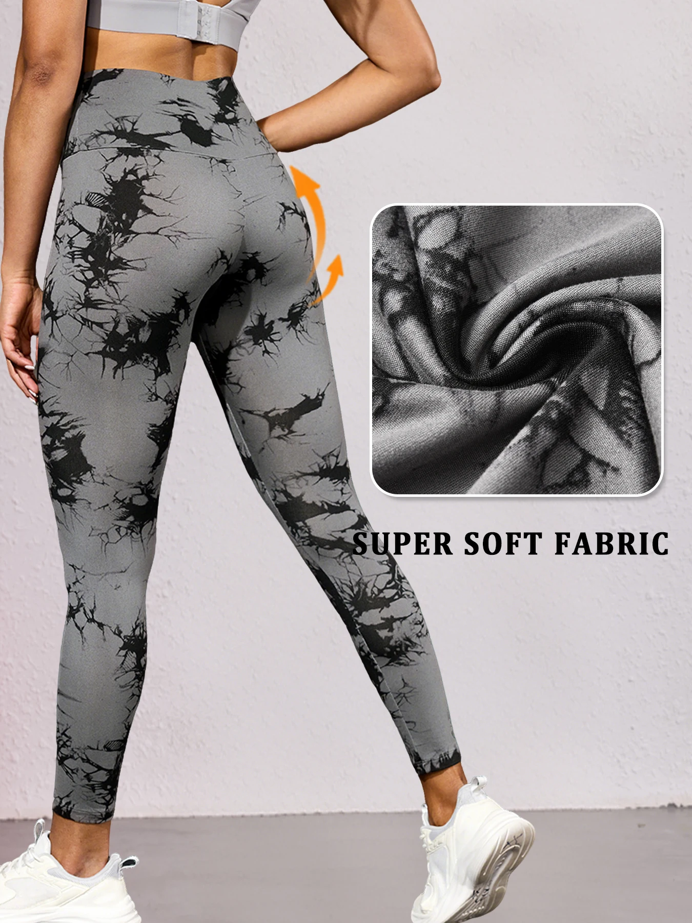 Super Soft High Waisted Tie Dye Sport Leggings for Women No See Through Workout Running Yoga 2