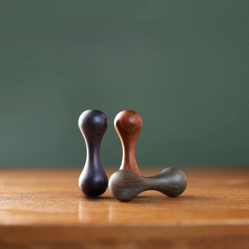 Stress Relief Toys Wood Knucklebone Decompression Polishing Sandalwood Hand Spinner Anxiety Rotate Finger Gyro Gift