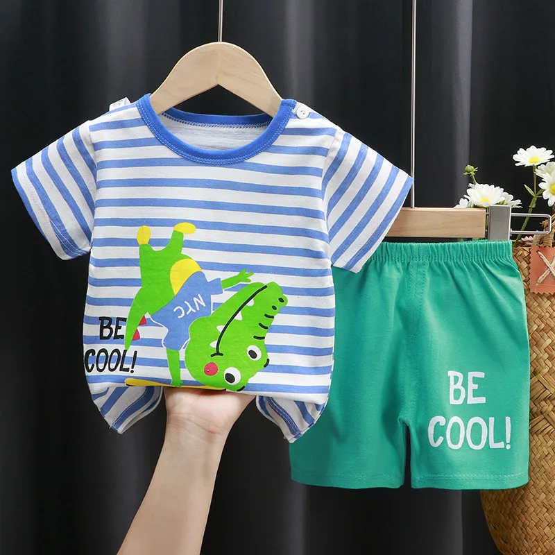 winter baby suit Cotton Children Sets Leisure Sports Baby Boy Girls T-shirt + Shorts Sets Toddler Clothing Cartoon Animal Kids Clothes clothing kid suit