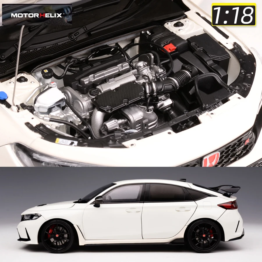 MH Motorhelix Diecast model 1:18 FL5 Civic Type R Car model Sports car static decoration 
