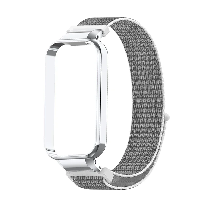

For Xiaomi Mi Band 8 Active Strap Case Protector Nylon woven Wrist Band for Redmi Smart Band 2 Bracelets Protective Shell Cover
