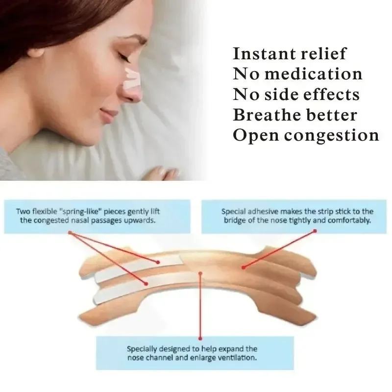 Breath Nasal Strips 10/50PCS Stop Snoring Nose Patch Sleep Aid nasal strips
