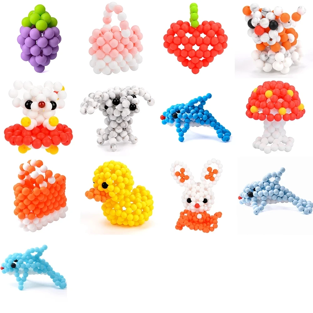 Hand Knitted Silicone Beads Soft Hand Made Diy Homemade Cute Finished