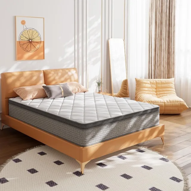 Queen Mattress,10 Inch Gel Memory Foam and Innerspring Hybrid Mattress in a Box with Individual Pocket Spring,100 Nights Trial 2