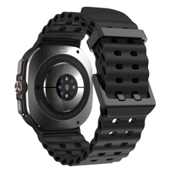 Ocean Sports Silicone Watchband - Ultra Durable Marine Strap - 22mm (Black)
