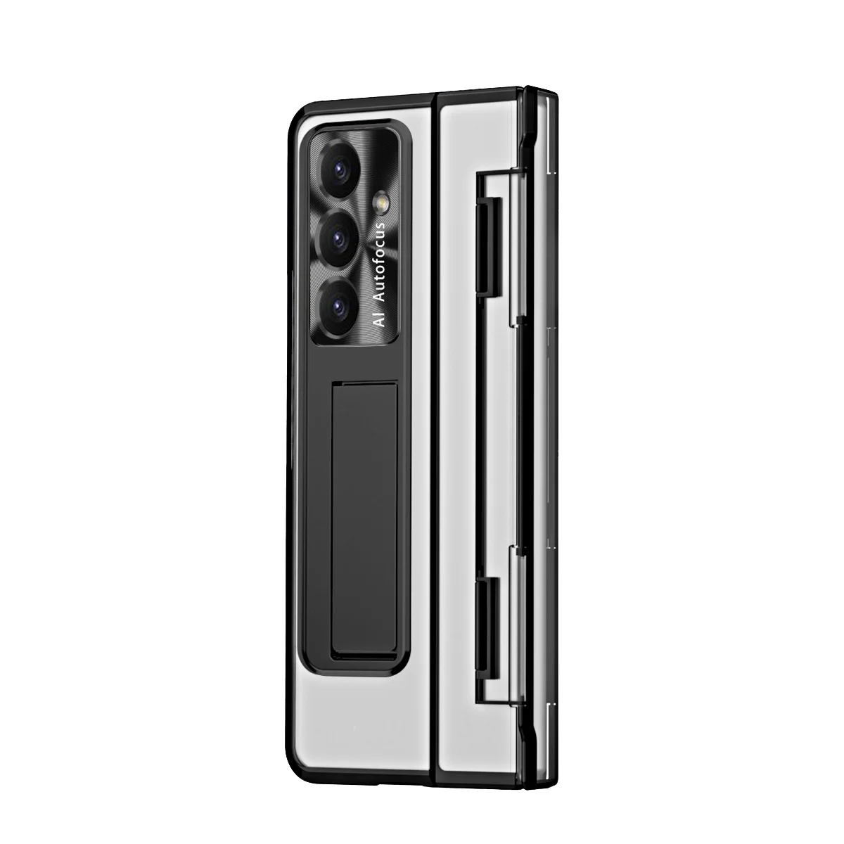 Premium Shockproof Case with Plating Flat Hinge & Tempered Film Cover For Samsung Galaxy Z Fold Series