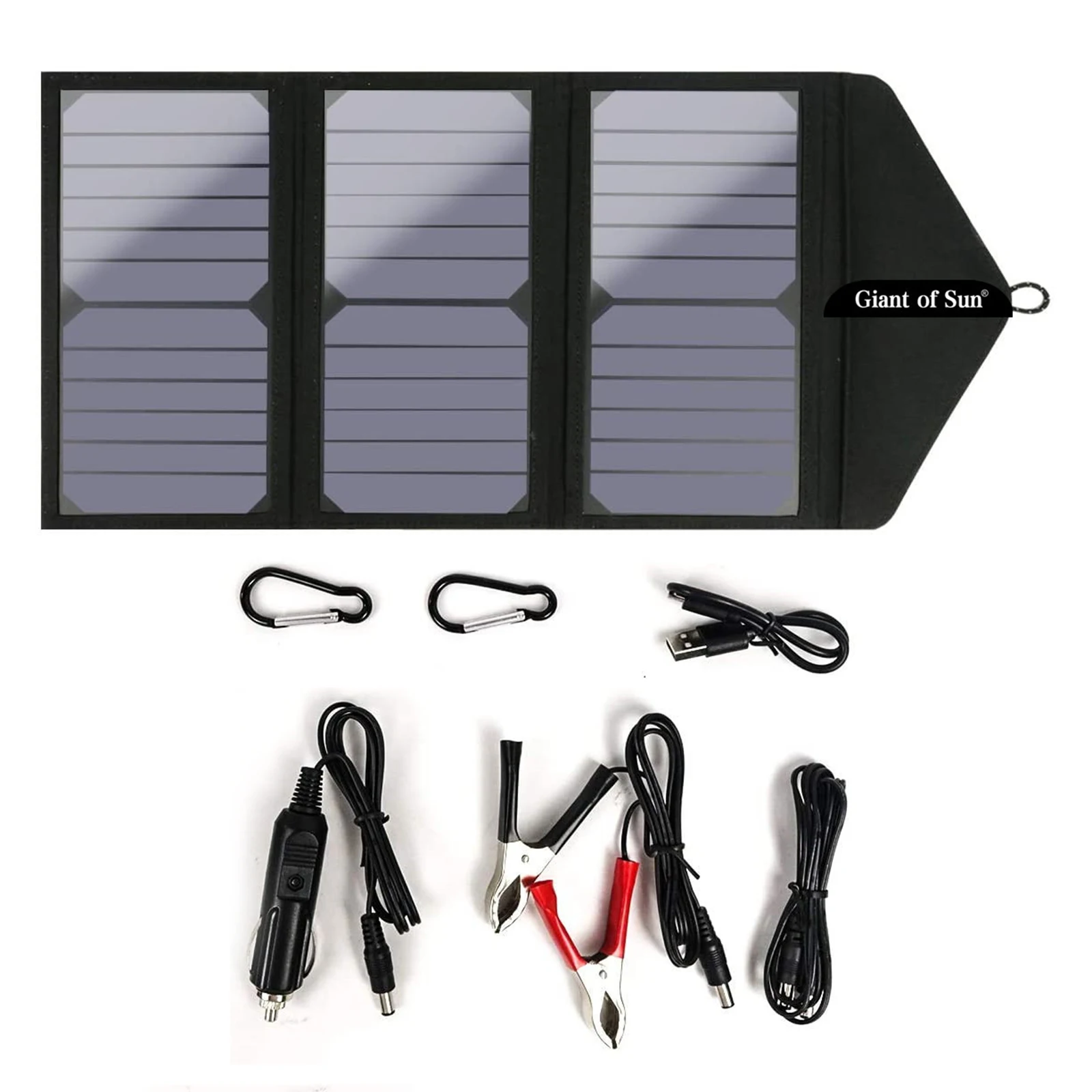 30W 20V Tri-fold Type-C DC USB QC3.0 Solar Panel Portable Waterproof Outdoor Camping Power Battery Cells Fast Charger