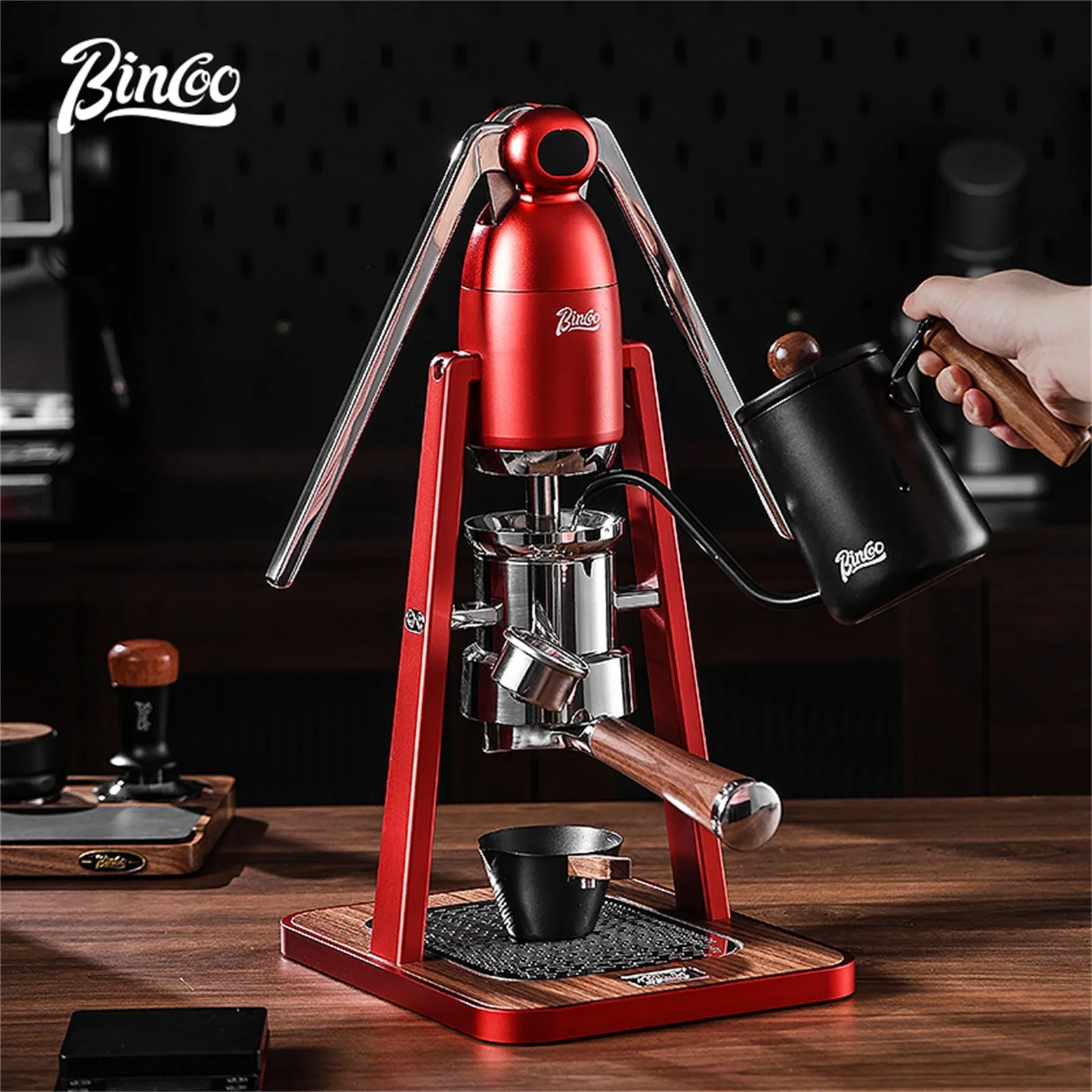 ماكينة صنع قهوة إسبريسو يدوية من Bincoo، عصا سحب م...