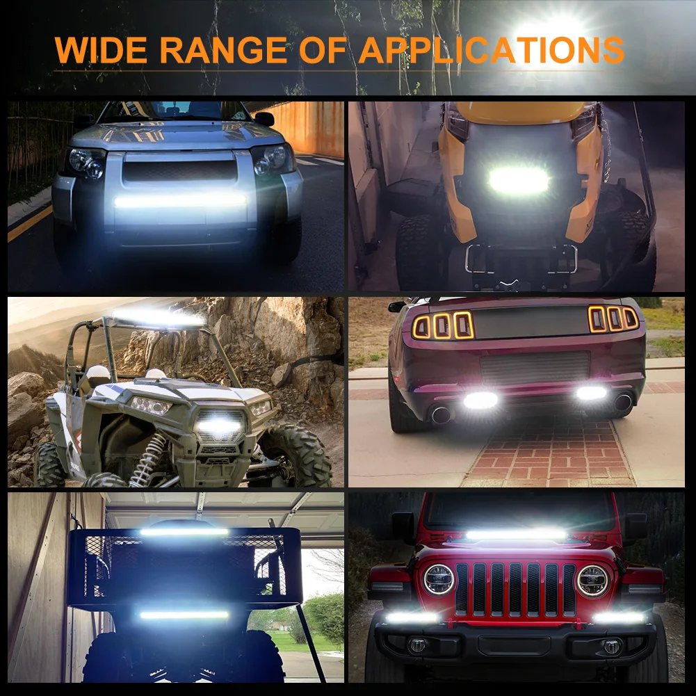 7'' 13'' 20 inch 180W LED Light Bar 12V 24V Floodlight Led DRL Fog Running Led Work Light 4x4 Off Road For Jeep Truck Trailer