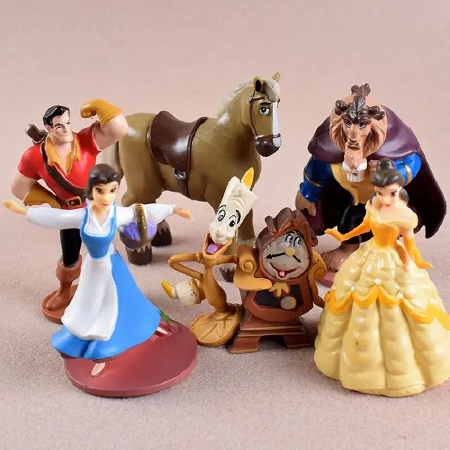 Disney Beauty And The Beast Cartoon Model Action Figure Anime Model Decoration Cake Collection Figurine Toys Gifts For Children 1