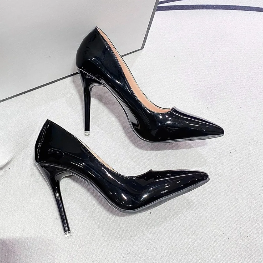 Sexy Black Sole Thin 6cm 8cm 10cm Heel High Heels Classic Style Black Office Work Shoes light Lady Pumps Plus Size 43 3