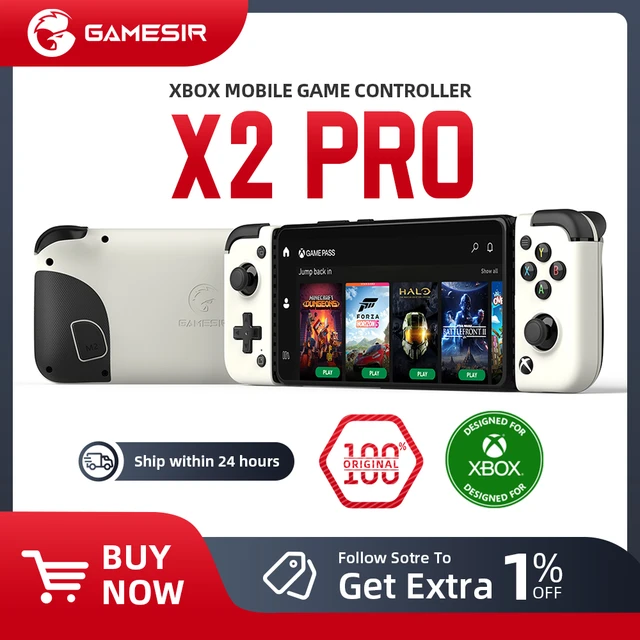  GameSir X2 Pro-Xbox Mobile Game Controller for Android Type-C  (100-179mm), Phone Controller for xCloud, Stadia, Luna - 1 Month Xbox Game  Pass Ultimate -Passthrough Charging (White) : Video Games