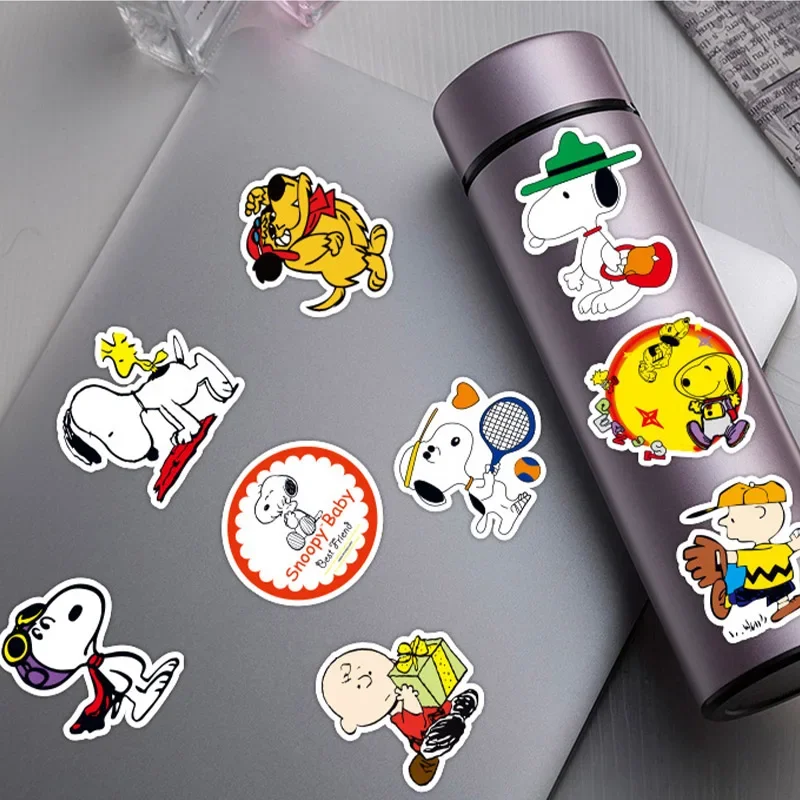 50/100PCS Snoopy Stickers Anime Cartoon Skateboard Fridge Guitar Laptop  Motorcycle Travel Classic Toy Cool Decals Sticker Gifts