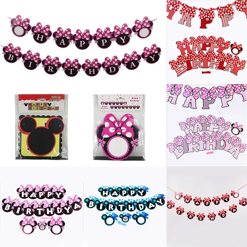 

Cartoon Happy Birthday Decoration Birthday Party Bunting Garland Baby Shower Child Supplies Banner Decoration Happy Birthday