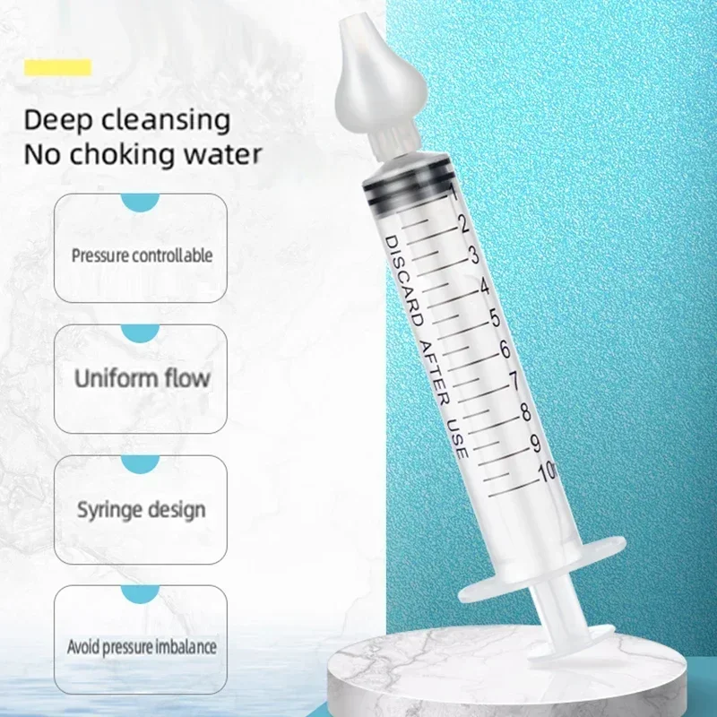 Nasal Aspirator-1/2Pcs Needle Tube Baby Nasal Aspirator Syringe Nose Cleaner Rhinitis Nasal Washer for Children