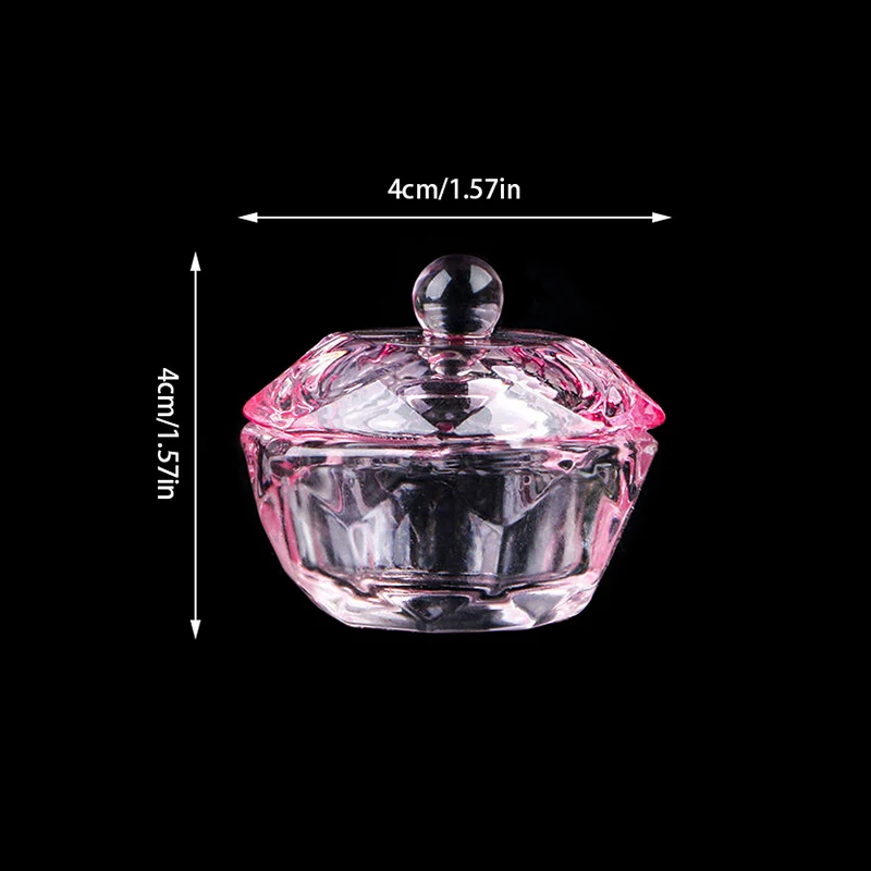 Manicure Tools 1pc Crystal Glass Acrylic Powder Liquid Nail Pen Washing Cup Nail Powder Holder Container