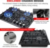 in Gas Cooktop 4 Burners Stainless Steel Stove with NG/LPG Conversion Kit Thermocouple Protection and Easy to Clean 6