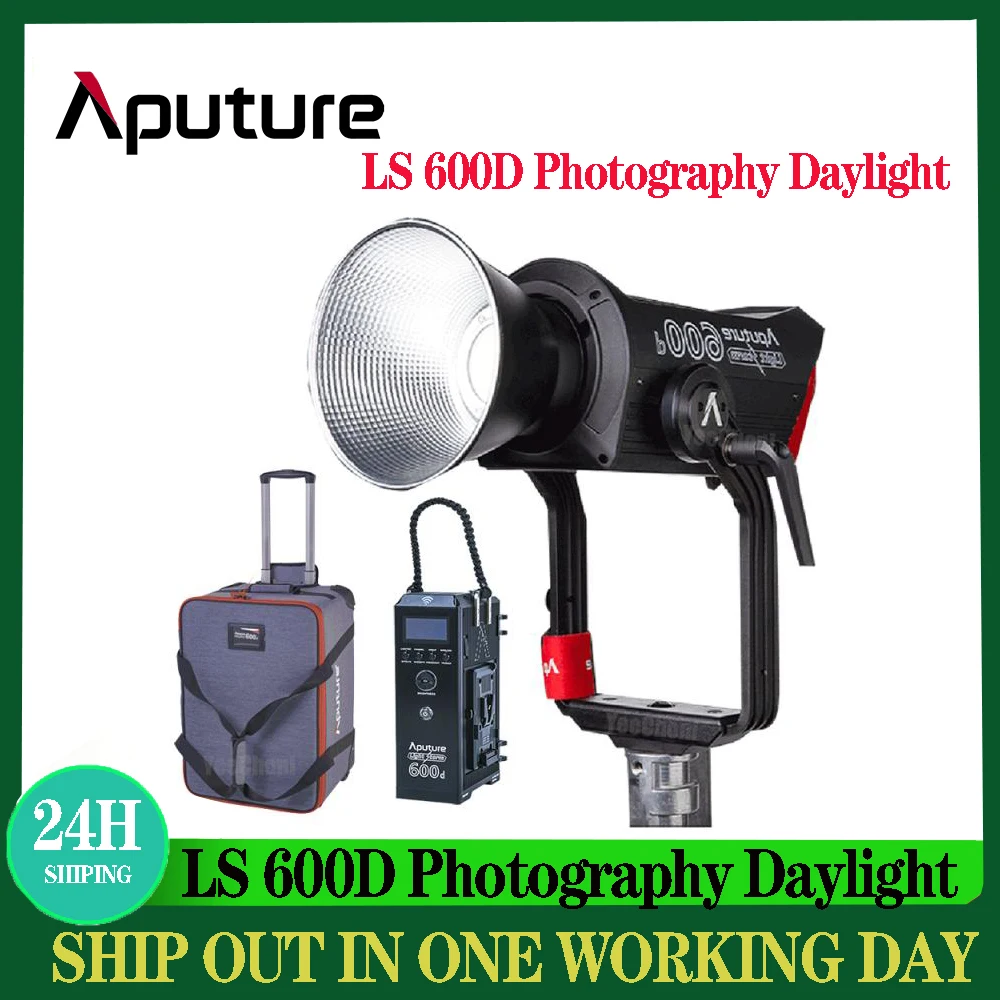 Aputure-LS 600D 라이트 스톰 V-마운트 전문 600W 5600K 비디오 사진 일광 LED 조명, 촬영용