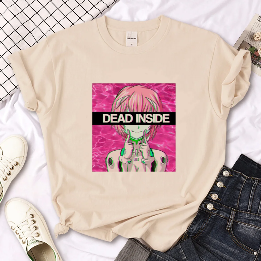 

Dead Inside tshirt women Japanese designer t-shirts female anime clothing