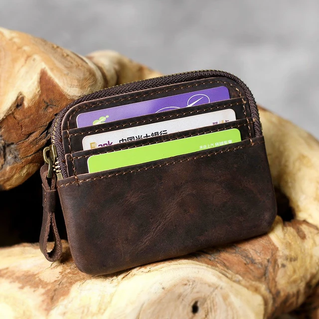 Tauren Brand Travel Vintage Designer Wallet Full Cowhide 100% Genuine  Leather Men Short Coin Purse Small