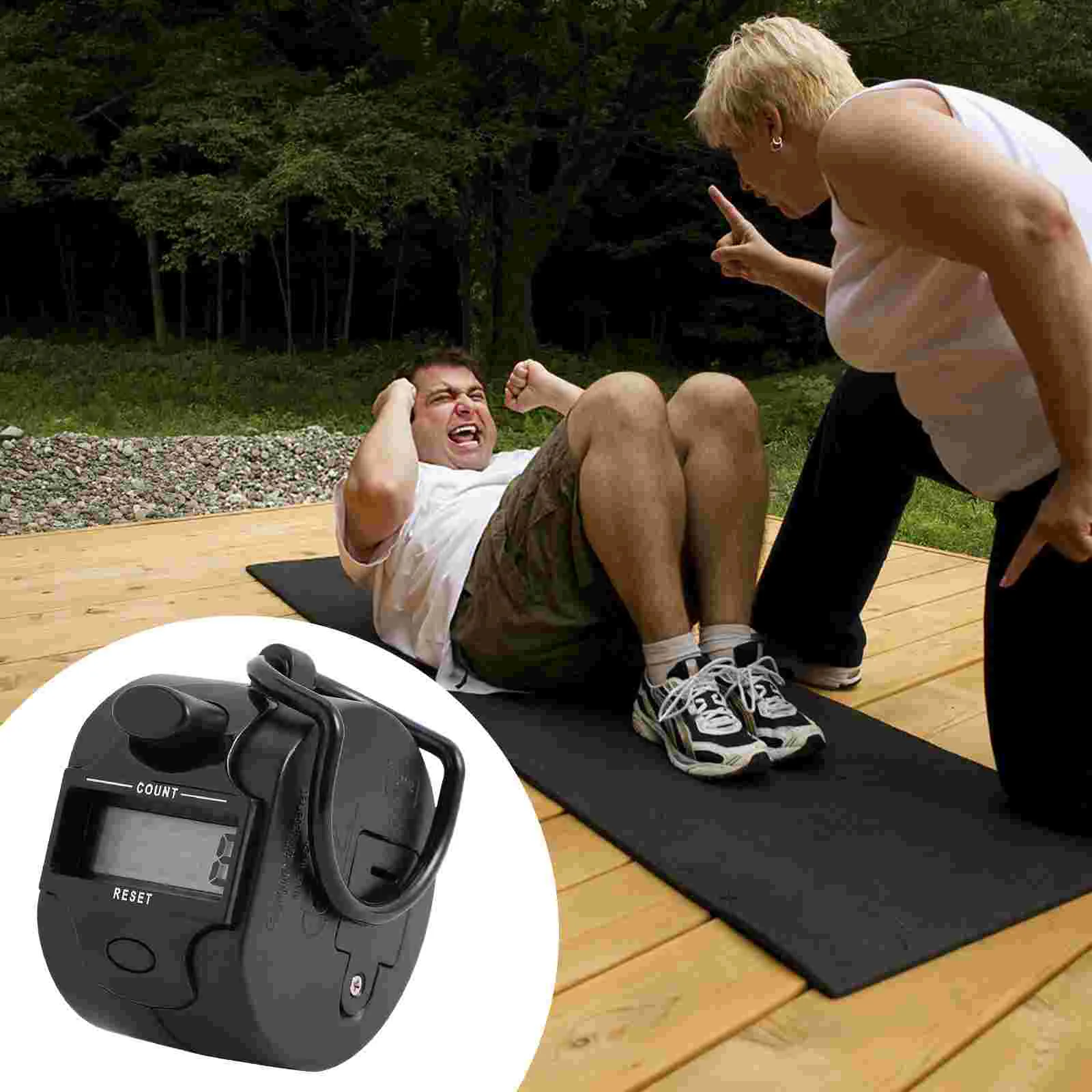 

Manual Electronic Counter Hand Held Push Precision Pedometer 5-Digit Number Clicker Counter Tool Sports Gadget Sports Supplies