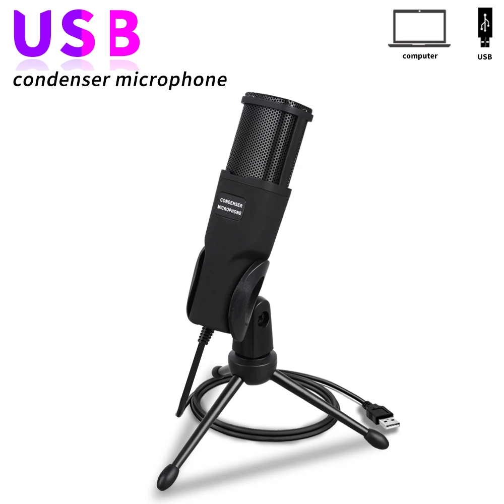  USB Condenser Microphones For PC Computer Laptop Gaming Singing  Streaming Recording Studio YouTube Video Mic 