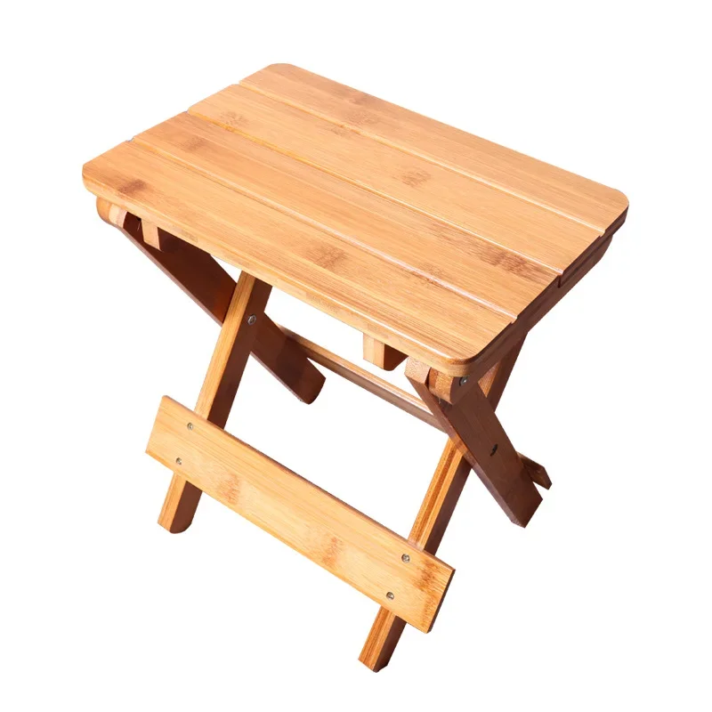 

Bamboo Folding Stool for Shaving Shower Foot Rest, Outdoor Fishing Stool Folding Shower Seat, Fully Assembled 31.5cm Height