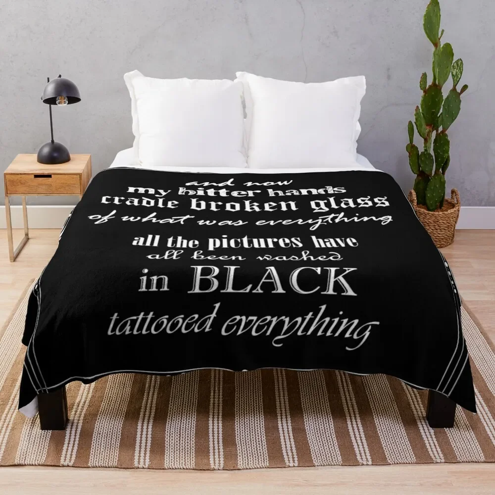 

Black lyrics Throw Blanket for babies decorative Fashion Sofas Cute Blankets