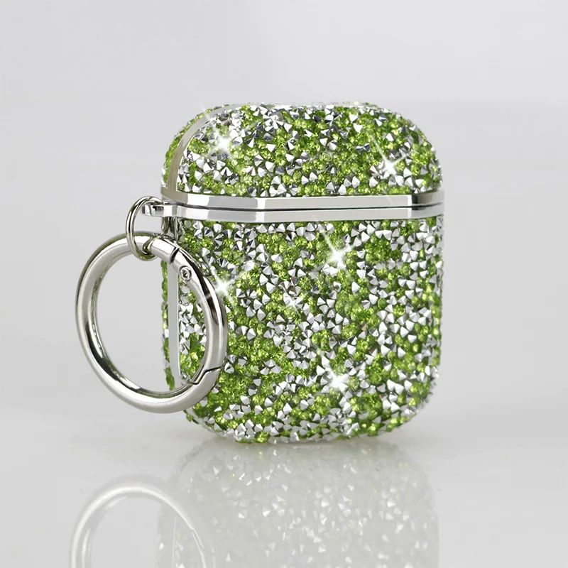 Elegant 3D Shiny Diamond Headphone Case with Anti-Loss Keychain