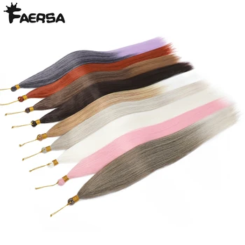 30 Inch Ariel Straight Pony Hair Bundles Crochet Braids Hair Synthetic Braiding Hair Ombre Brown Soft Crochet Hair Extensions 1