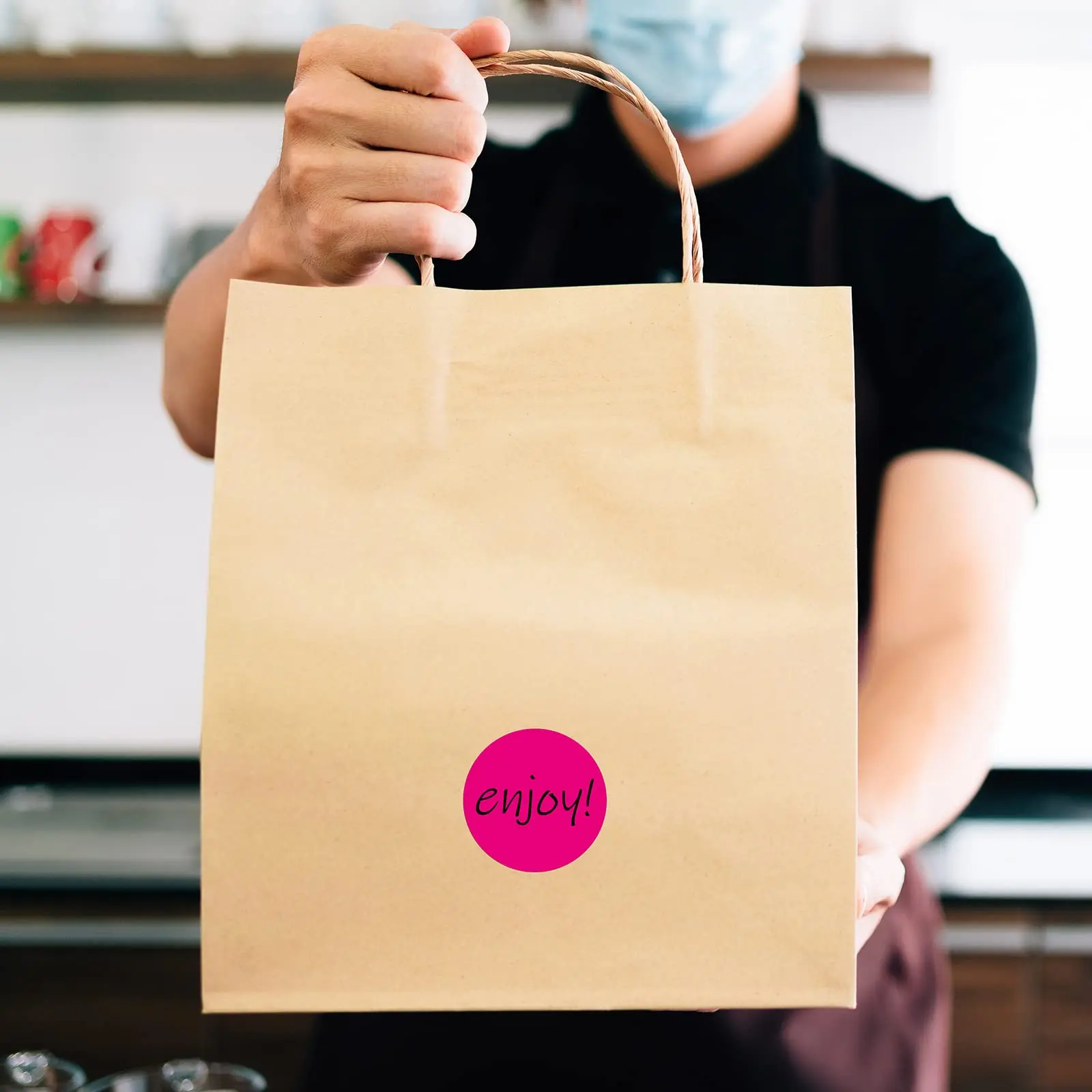 Thermal Stickers-600 Labels/1 Roll 2 Inch Circle Thermal Sticker Labels Self-Adhesive Round Direct Thermal Multi-Purpose Roll