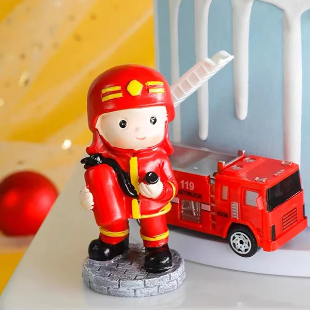 Decorazioni Per Torta Tema Pompieri - 32 Pezzi, Per Cupcake E Dessert - Foto 6