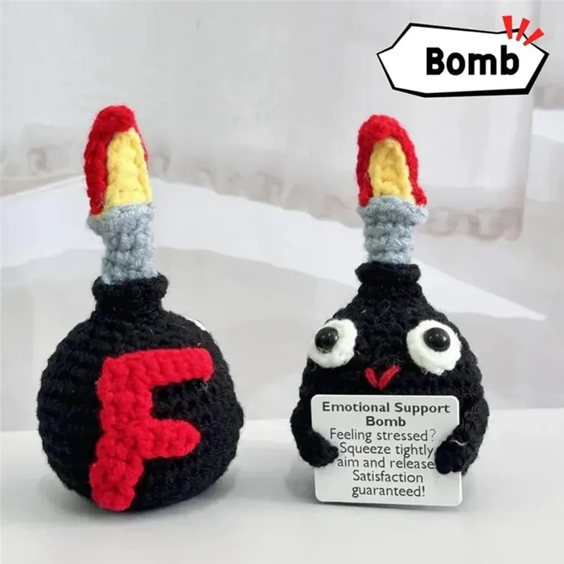 Hot Selling-Crochet Doll Stress Relief Knitted Doll Cute Knitted Jewelry Emotional Release Men Women Gift,Crochet Stress Re