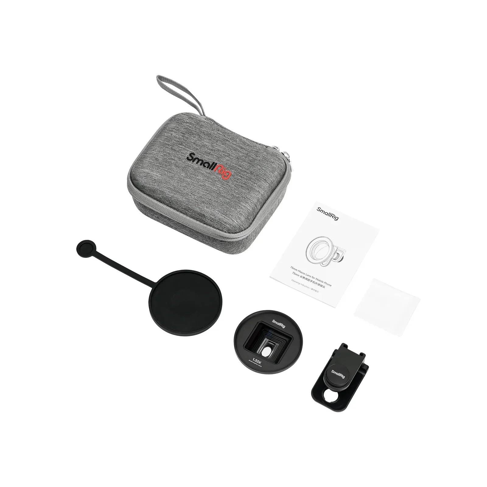 Smallrig 휴대폰용 아나모픽 렌즈, T 마운트 4590, 1.33x