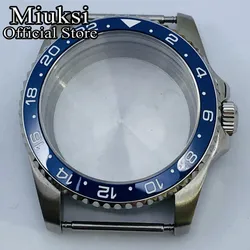 Sleek Tri-Tone Watch Case with Sapphire Glass - Silver, Black & Rose Gold Finish for ETA2824-PT5000-2130 (Blue Bezel A2)