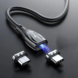 Enhanced Magnetic USB Fast Charging Cable with 5A Support and Metal Connector (1m)