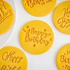 Happy Birthday Theme Cookie Cutter Mold Biscuit Embosser Cake Decoration Tools Stamp Baking Pastry Bakeware Kitchen Accessories 6