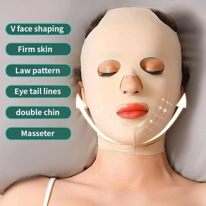 Maschera Per Il Sollevamento Del Viso Riutilizzabile 3D Benda Dimagrante Per Dormire Beauty Face Shaper Lift Slim Skin Care Mask Face Sleeping V Tool 