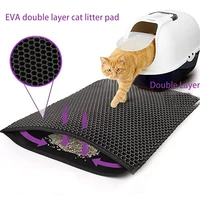 Waterproof Pet Cat Litter Mat Double Layer Pet Litter Box Mat Non slip Sand Cat Pad