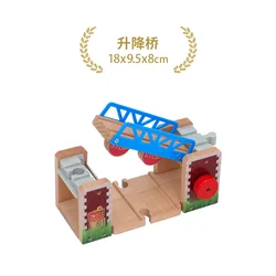 Wooden Train Track Accessories: Double Platform Gas Station & Airplane Airport Educational DIY Toy Set for Children (Multicolor)